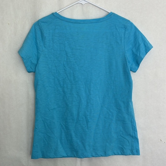 5/$25 St John’s bay small blue short sleeve top. 130 - Picture 3 of 4